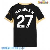 Camisa de time de futebol Manchester City Matheus Nunes #27 Replicas 2º Equipamento Feminina 2026-27 Manga Curta